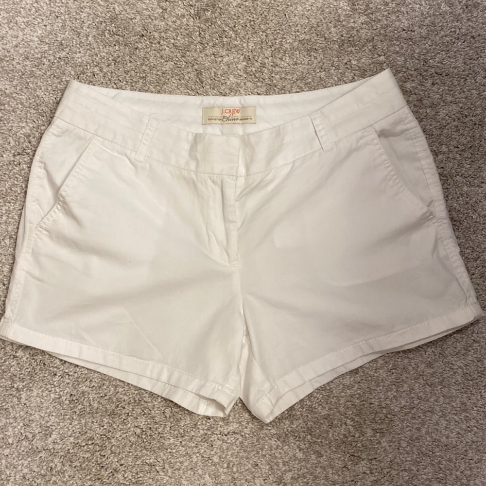 J. Crew white “broken in chino” cotton